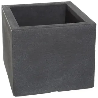 Dehner Kunststoff-Blumenkübel Palermo, quadratisch, Anthrazit