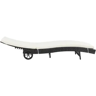 Maison Exclusive - Sonnenliege Mit Rollen Und Auflage Poly Rattan