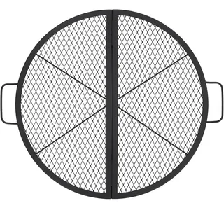 GarveeMore Grillrost Feuerstelle Grillrost,Faltbarer runder Grillrost 91cm für Feuerschalen, (Grillrosthalterung, Grillzubehör), höhenverstellbar, schenkbar