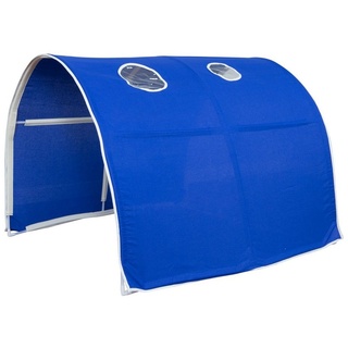 Homestyle4u Betttunnel Tunnel Bogen Zelt Bettzelt Bettdach Spieltunnel blau