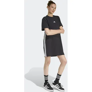 adidas T-Shirtkleid Schwarz/Weiß L