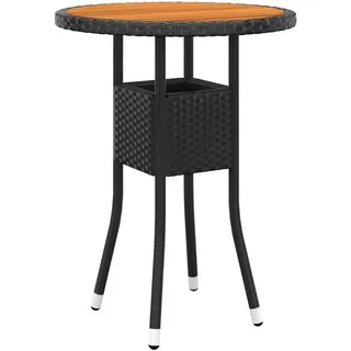 vidaXL Gartentisch Ø60 x 75 cm Schwarz