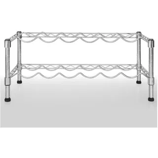 casa pura Weinregal Trentino 62 x 25 x 31 cm Silber