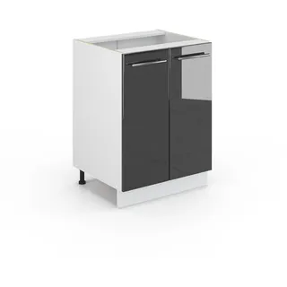 Vicco Unterschrank Fame-Line 60 x 51,5 x 81,5 cm Anthrazit Hochglanz