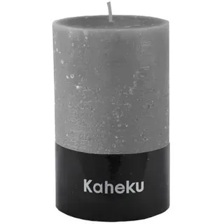 Kaheku Rustik Stumpenkerze Grau Cylinderkerze Steingrau Durchgefärbt D7 H10 Cm Unparfümiert