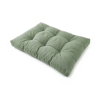 POKAR Palettenkissen Palletenauflagen Palettenpolster Palettensofa Palettenmöbel Schaumflocken Kissen für Europaletten Sitzkissen 120x80, Grün