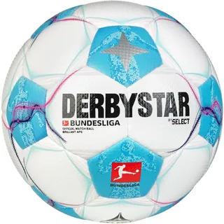 derbystar Bundesliga Brillant APS Fußball Spielball 2024/25 weiss/blau/pink 5