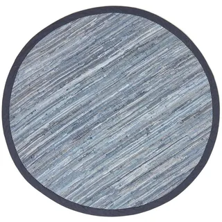Homescapes Flickenteppich rund 150 x 150 cm Blau