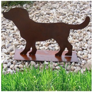 Rostikal Gartenfigur Hund Deko Figur Garten Tierfigur, (1 St), Echter Rost braun
