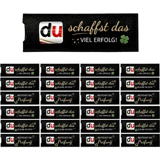 24 Stück Du Schaffst Das Filzhüllen Für Schokolade, Glücksbringer Prüfung Geschenk Für Abi Studium Jobwechsel, Viel Glück Prüfung Geschenke Für Schüler Mutmacher Geschenk, Ohne Schoko, 14x5x0.3cm