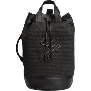 Tommy Hilfiger Herren Satchel Bag Tasche Sling aus Bast, Schwarz (Black), Einheitsgröße