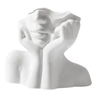 Lecerrot Kopf Gesicht Vase, Vase Gesicht Statue, Frauenkörper Blumenvase, Blumenvase Keramikvasen, Modern Nordische Boho Vasen, Moderne Schicke Vase Für Home Büro Heimdekoration Wohnzimmer