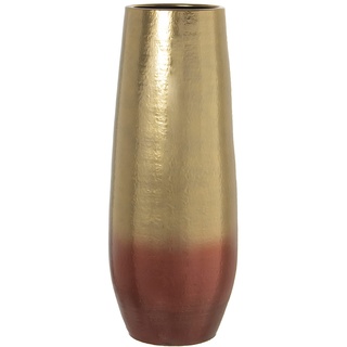 DRW Bodenvase aus Keramik mit 2 Goldtönen, 30 x 80 cm, 30x80cm