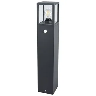 LUCANDE Wegeleuchte Aluminium 65 cm inkl. Bewegungsmelder anthrazit