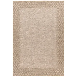 OBSESSION My Oslo Taupe, B:80cm H:7mm L:150cm, Polypropylen, Teppiche, Teppich, meliert, mit Bordüre, In- und Outdoor geeignet