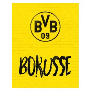 Wall-Art Poster »BVB Borusse Fußball Deko«, (Set), Poster ohne Bilderrahmen, 13647110-0 gelb/schwarz B/H: 60 cm x 80 cm