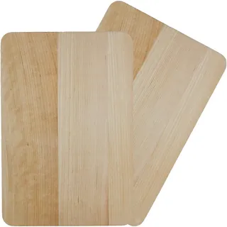 2 Schneidebretter Holz Frühstücksbrett Brettchen zum Basteln mit oder ohne Grifföffnung