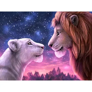 HUASHUZI 5D Diamond Painting König der Löwen Diamant Painting Anime Set Full Bilder Diamant Malerei Poster Erwachsene Kreuzstich Kits