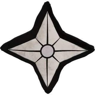 Elbenwald Naruto Shippuden Kissen im Shuriken Design 38,5 x 38,5 x 10 cm für Anime Fans Herren Damen Unisex grau