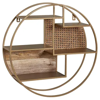 Möbel Boss Wandregal 62 x 17 x 62 cm Braun