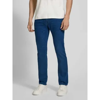 Regular Fit Jeans mit 5-Pocket-Design Modell 'LYON', Blau, 34/30