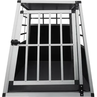 MonsterShop Auto Hundetransportbox Große Einzelbox  grau/schwarz