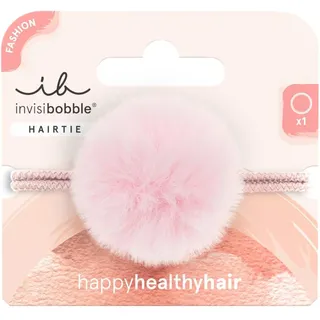 Invisibobble Hair Tie Poof Plush Scrunchie Haargummi Damen Flauschig Rosa | verspielt, süß - Zopfgummi Mädchen, Plüsch, sanft, ohne Ziepen - Haarband süßer Haarschmuck, Alltag, Geschenk, verspielt