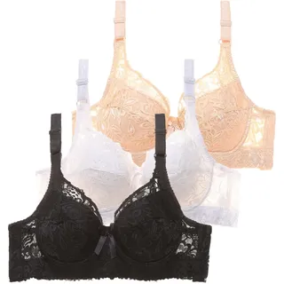 BH Damen BHS 13Er Pack Mit Bügel Fraun Spitzen BH Set Mit Verstellbarem - Push Up BH Sexy BH Mädchen Atmungsaktiver Weich BHS Bequemer Unterwäsche Bra Für Alltag, Sport