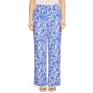 Betty Barclay Leinenhose Relaxed Fit Blau/Weiß 48
