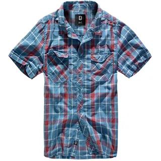 Brandit Textil Roadstar Kurzarmhemd Red / Blue XL