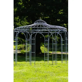 Stabiler Gartenpavillon Verzinkt Metall Ø 350cm Pavillon Eisen Rosenspalier