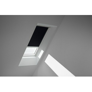 Velux Dachfensterrollo Elektro DML SK06 3009S  (Farbe: Schwarz - 3009S, Farbe Schiene: Aluminium, Elektrisch)
