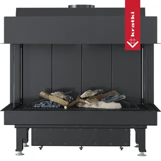 Gaskamin KRATKI LEO 70 dreiseitig Erdgas Ø 100/150 6,8 kW