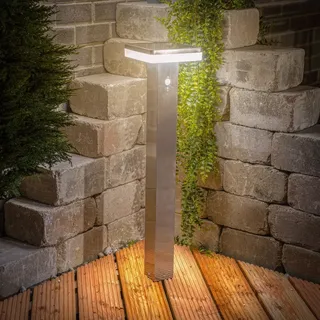 esotec Außenleuchte Edelstahl 84 cm 1 Stück silber
