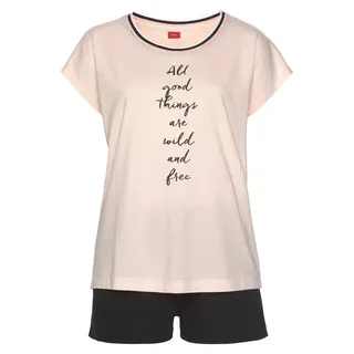 s.Oliver Shorty Pyjama-Shorts Rosa/Schwarz 36/38