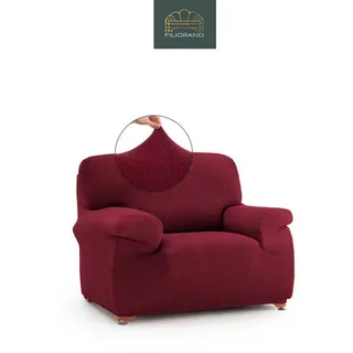 Belmarti Sesselhusse Bezug für Sessel, Relaxsessel, Ohrensessel made in Spain, elastisches Material, hochwertiger und langlebiger Baumwollmix rot