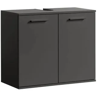 mokebo Waschbeckenunterschrank Der Waschbär 70 x 60 cm Anthrazit Schwarz