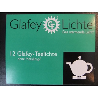 Glafey Teelichter Nr.37, 12er Pack, Brenndauer 8 Stunden, Gastronomie, Teelichte, Wachs