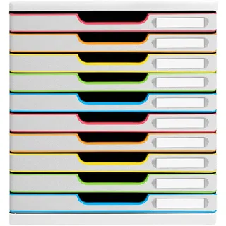 Exacompta Schubladenbox Modulo 28,8 x 35 x 32 cm 10-tlg. mehrfarbig