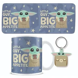 Star Wars Tasse und Schlüsselanhänger-Set (Grogu-Design), Baby-Yoda-Kaffeetasse 315ml und Schlüsselring, Star Wars-Geschenke – offizielles Merchandise