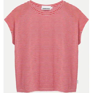 ARMEDANGELS Slub Jersey Stripe Rot/Rosa L