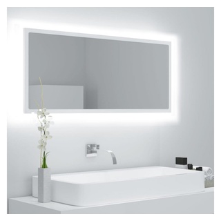 vidaXL Badezimmerspiegelschrank LED-Badspiegel Weiß 100x8,5x37 cm Acryl (1-St) weiß