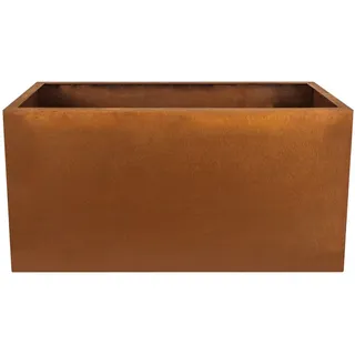 Köhko® Designer-Pflanztrog aus Cortenstahl Viva 120 x 54 x 43 cm | Pflanzkübel in Edelrost-Optik