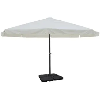 furnicato Sonnenschirm Weißer Gartenschirm mit Kurbel, 3,25 m Höhe, 5 m Durchmesser, LxB: 5x5 cm weiß