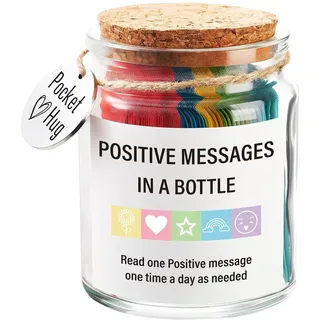 Bestätigungsglas, Glücksgläser für Frauen, Flasche mit positiven Nachrichten, Papiernachricht, Geschenk mit 8,5 cm Papiermaterial für Freundin, Ehefrau, Schwester, Tochter und tägliche Inspiration