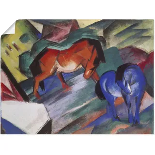 Poster ARTLAND "Rotes und blaues Pferd. 1912", bunt (farbe bild(er): bunt), B:60cm H:45cm, Bilder, Poster, ohne Rahmen