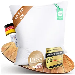 BEFA NATUR Daunenkissen Träum süß 80 x 80 cm Weiß