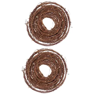 2 Stück Naturrattan Bastelranken 46m, Handgeflochten, Coffee | Weihnachtsdeko und Zuhause, Wetterfestes Naturmaterial, Pflegeleicht, Nie Welkend, Skandinavische Tischdeko