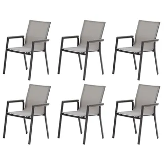 Gardissimo Catania Gartenstuhl 58 x 59 x 90 cm grau 6 St.