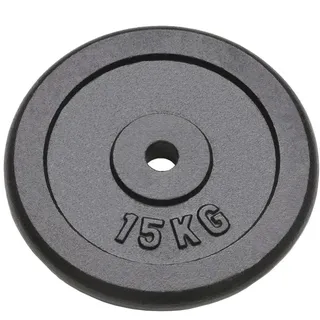 vidaXL Hantelscheiben 2x15 kg Gusseisen schwarz